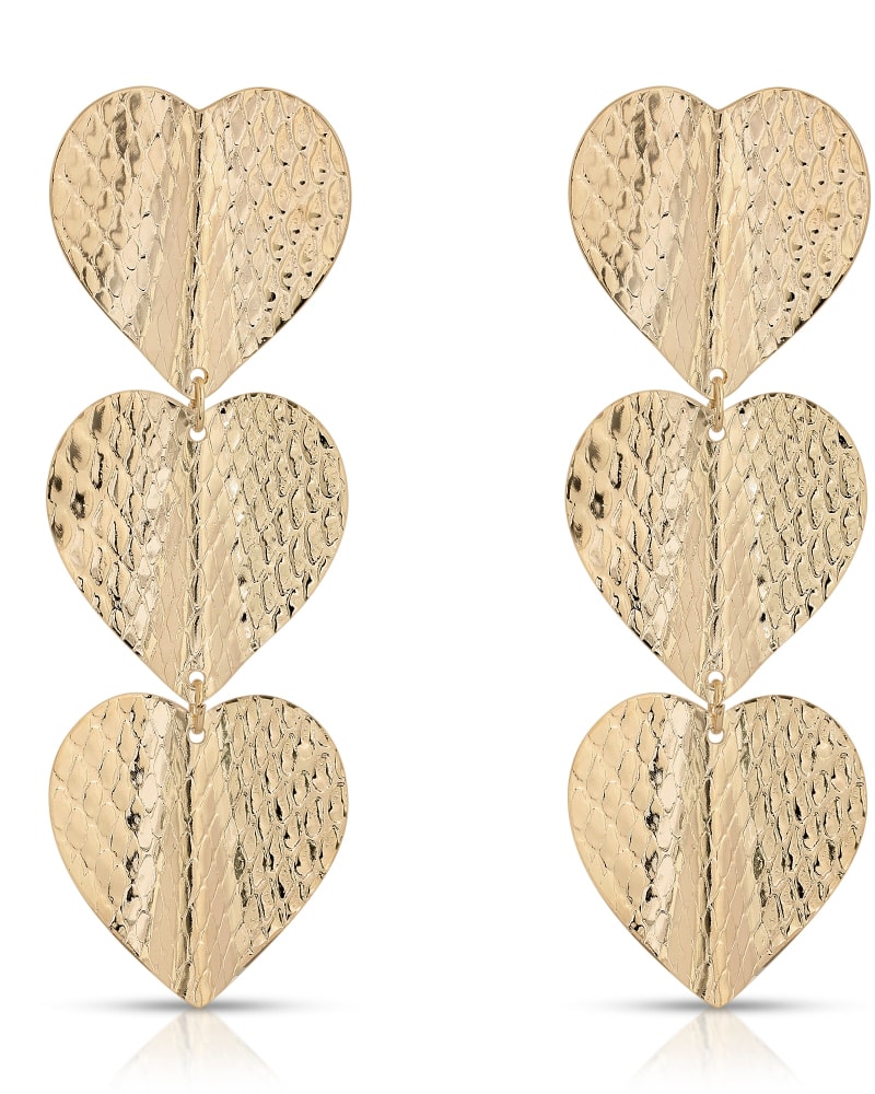 Front of a size one-size-fits-all Medium Heathrow Earrings Gold in Gold by Eklexic. | dia_product_style_image_id:282713